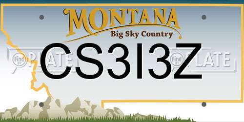 CS3I3Z Montana License Plate