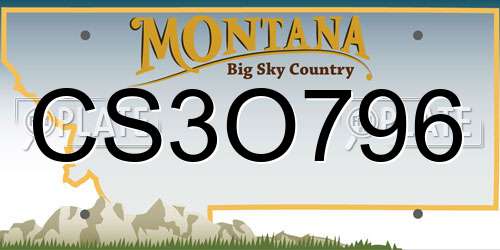CS3O796 Montana License Plate