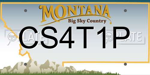 CS4T1P Montana License Plate