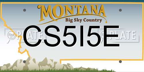 CS5I5E Montana License Plate