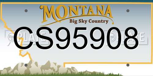 CS95908 Montana License Plate