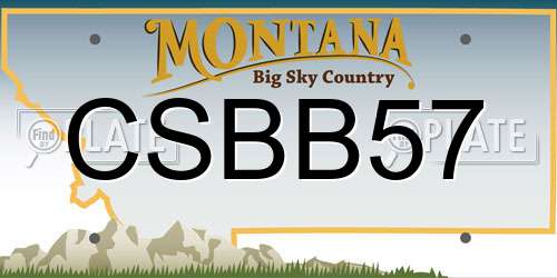 CSBB57 Montana License Plate