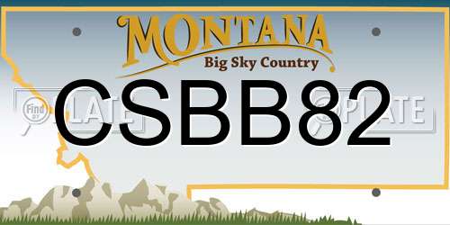 CSBB82 Montana License Plate