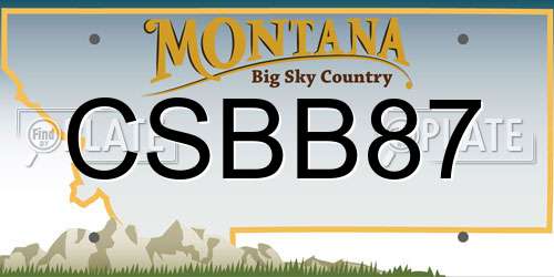 CSBB87 Montana License Plate