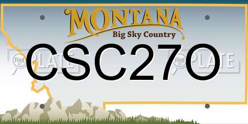 CSC27O Montana License Plate