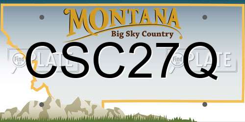 CSC27Q Montana License Plate