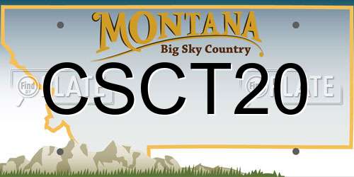 CSCT20 Montana License Plate