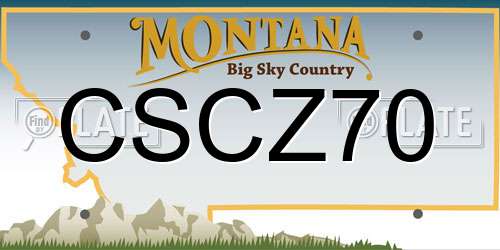 CSCZ70 Montana License Plate