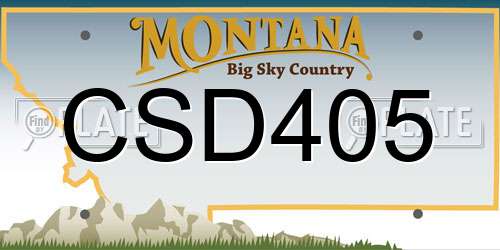 CSD405 Montana License Plate