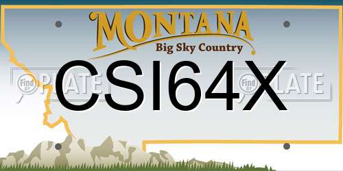 CSI64X Montana License Plate