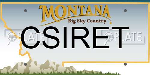 CSIRET Montana License Plate