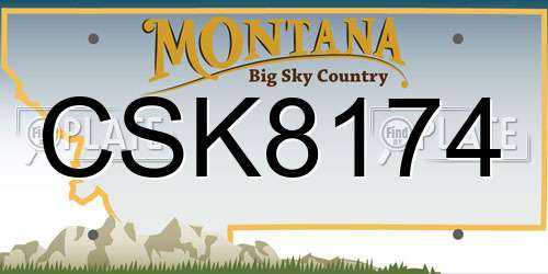 CSK8174 Montana License Plate