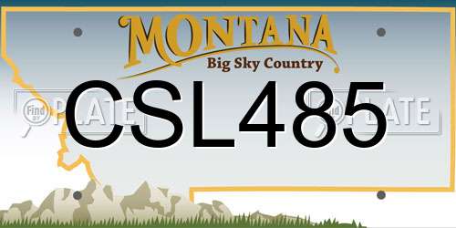 CSL485 Montana License Plate
