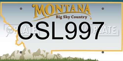 CSL997 Montana License Plate