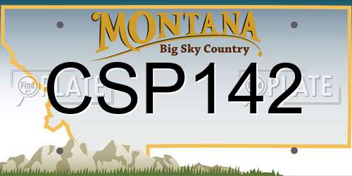 CSP142 Montana License Plate
