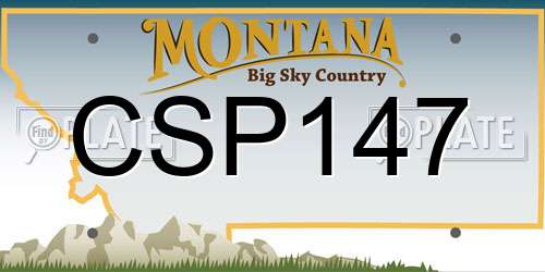 CSP147 Montana License Plate