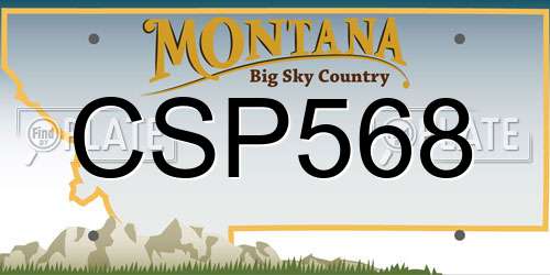CSP568 Montana License Plate