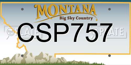 CSP757 Montana License Plate