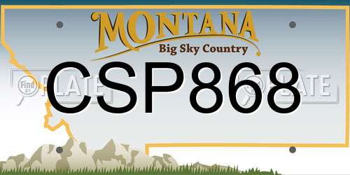 CSP868 Montana License Plate