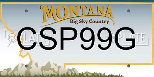 CSP99G Montana License Plate