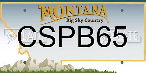 CSPB65 Montana License Plate