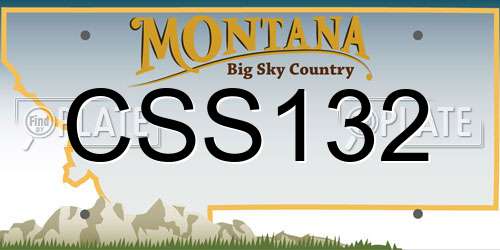 CSS132 Montana License Plate
