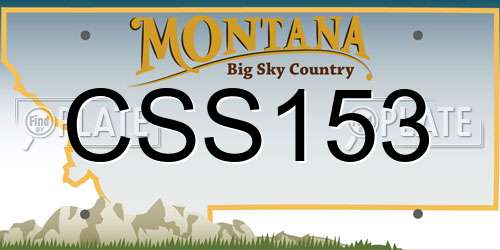 CSS153 Montana License Plate
