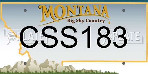 CSS183 Montana License Plate