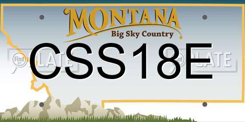 CSS18E Montana License Plate