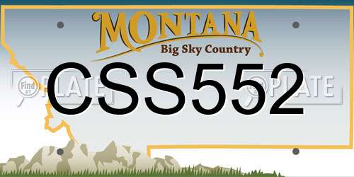 CSS552 Montana License Plate