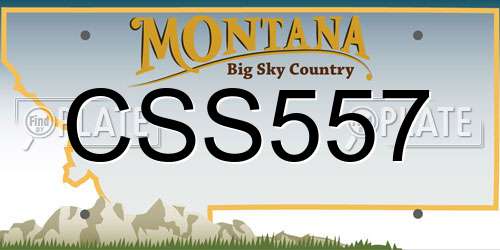 CSS557 Montana License Plate