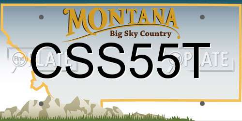 CSS55T Montana License Plate