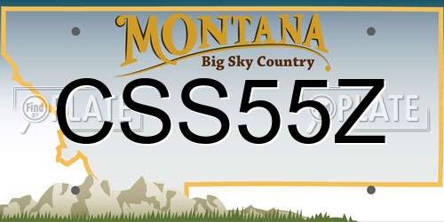 CSS55Z Montana License Plate
