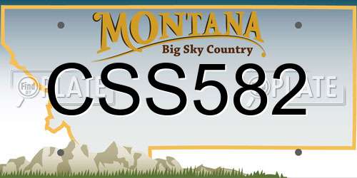 CSS582 Montana License Plate