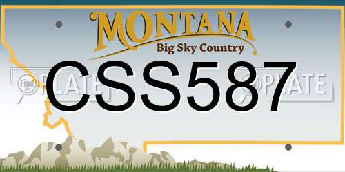 CSS587 Montana License Plate
