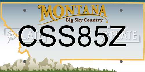 CSS85Z Montana License Plate