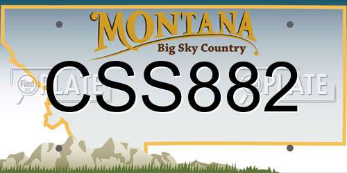 CSS882 Montana License Plate