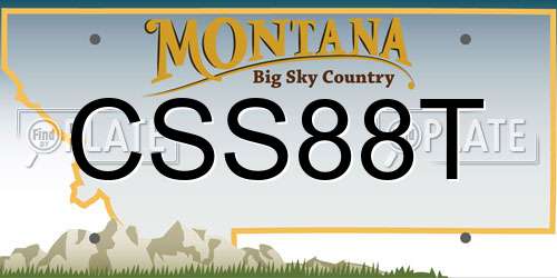CSS88T Montana License Plate