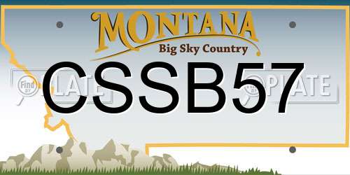 CSSB57 Montana License Plate