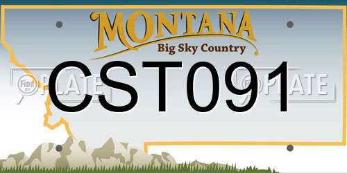 CST091 Montana License Plate
