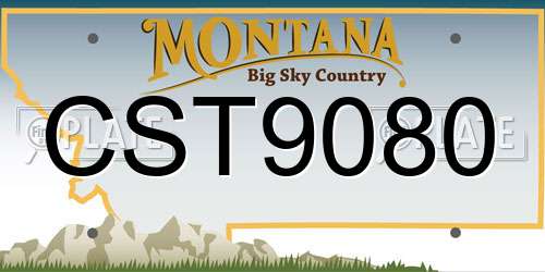 CST9080 Montana License Plate