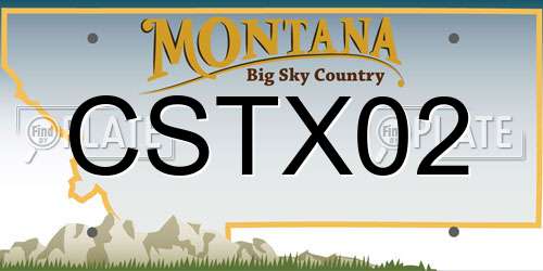 CSTX02 Montana License Plate
