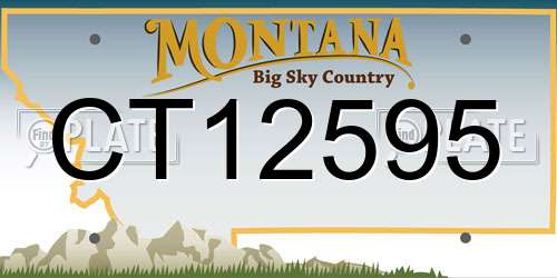 CT12595 Montana License Plate