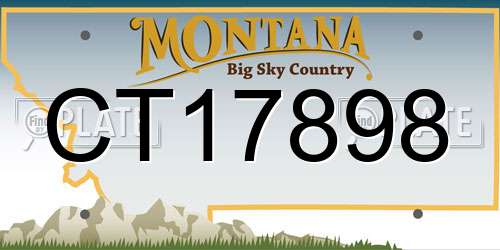 CT17898 Montana License Plate