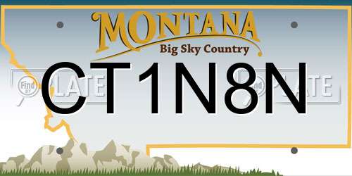 CT1N8N Montana License Plate