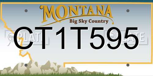 CT1T595 Montana License Plate