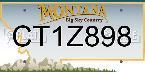 CT1Z898 Montana License Plate