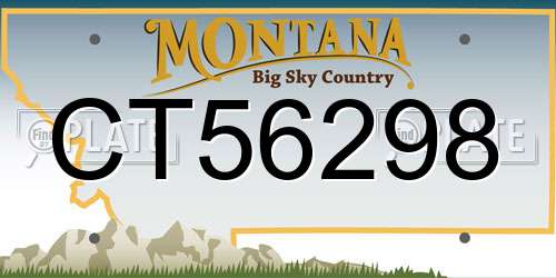 CT56298 Montana License Plate