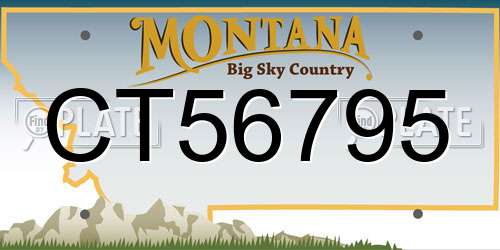 CT56795 Montana License Plate