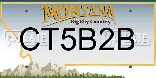 CT5B2B Montana License Plate